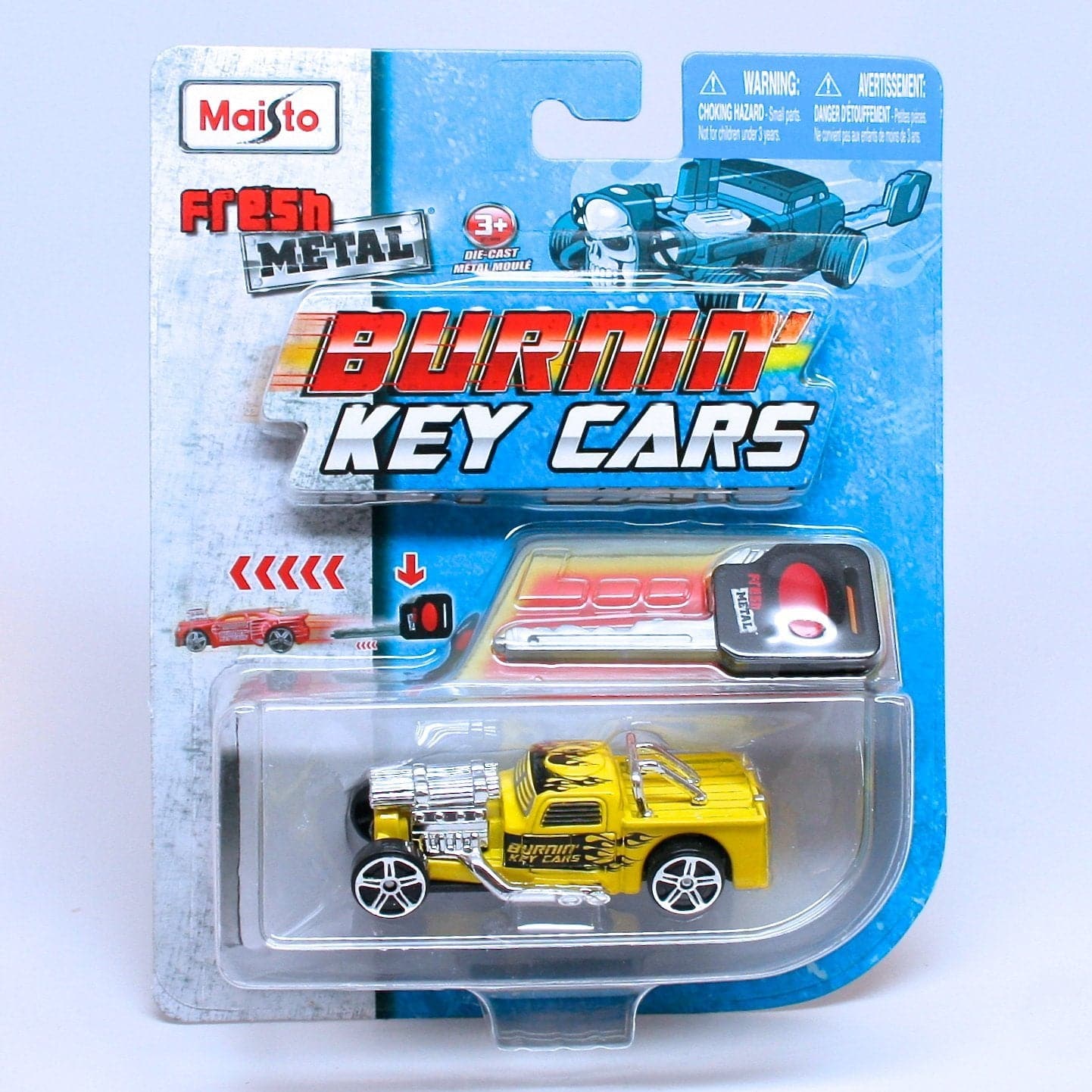 1:64 3" Fresh Metal Burnin Key Cars Assorted Styles