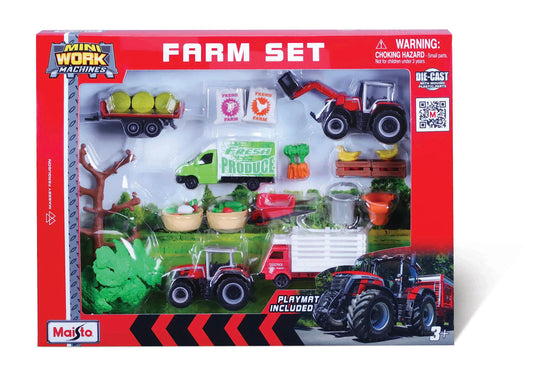 1:64 3" Mini Work Machines Super Farm Play Set