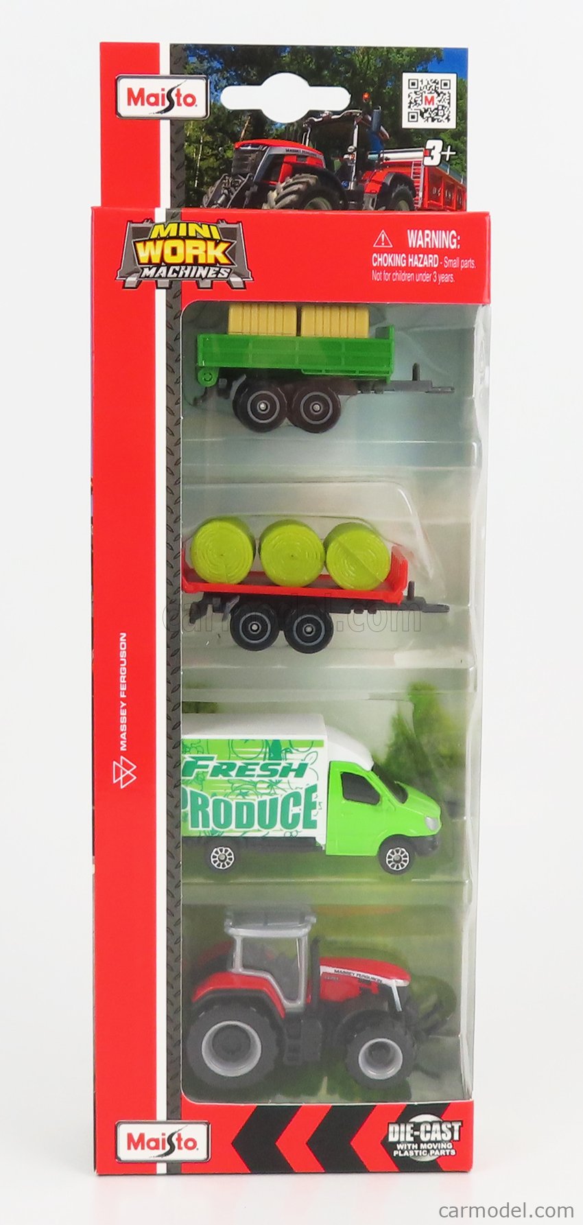 1:64 3" Mini Work Machines Tractors & Farm 4 Pack