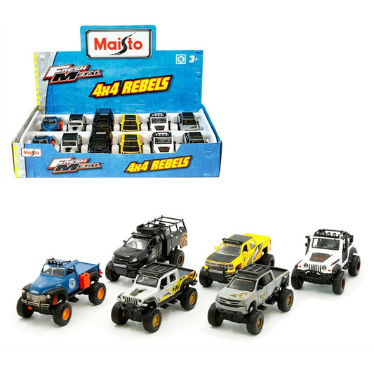 4.5" 4x4 Rebels Diecast Offroad Trucks Assorted Styles