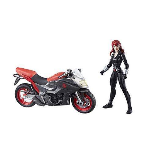 Marvel Legends Vehicle Series 6-inch Black Widow with Motorcycle