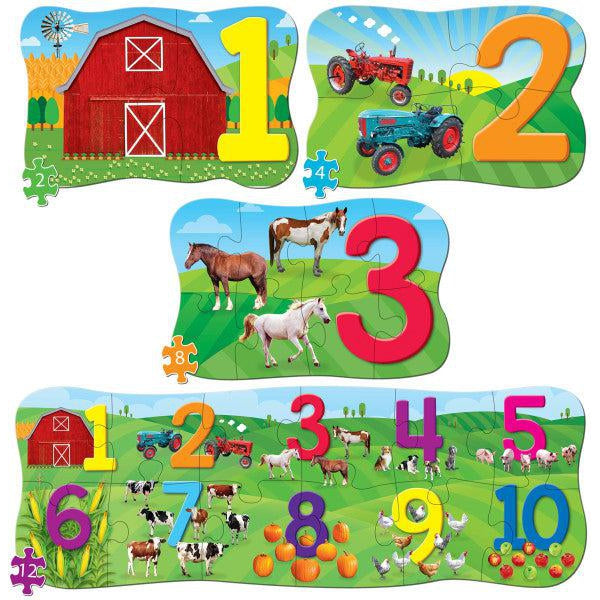 123 on the Farm - 4-Pack - 26 Piece Puzzles