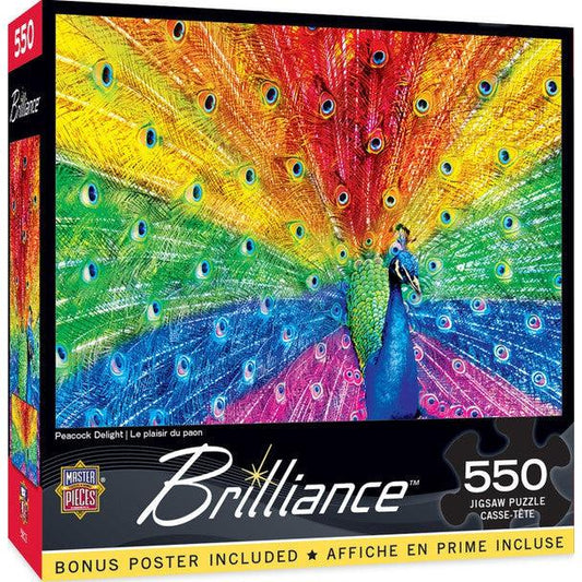 Brilliance - Peacock Delight - 550 Piece Puzzle