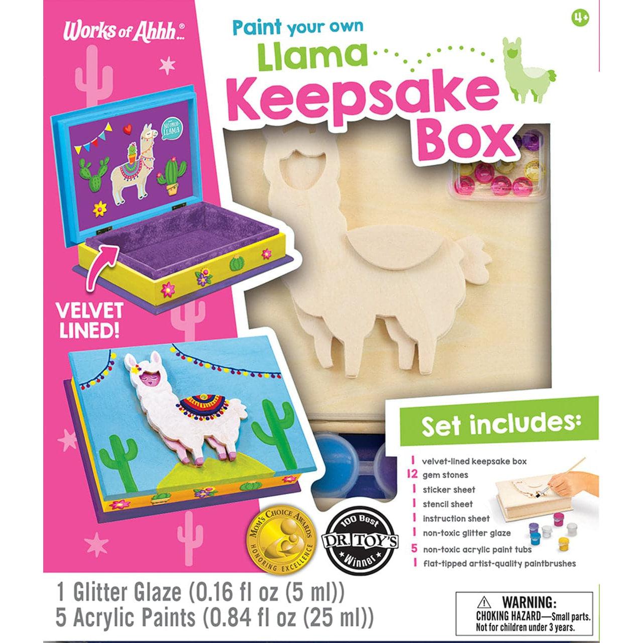 Classic Wood Paint Kit - Llama Keepsake Box