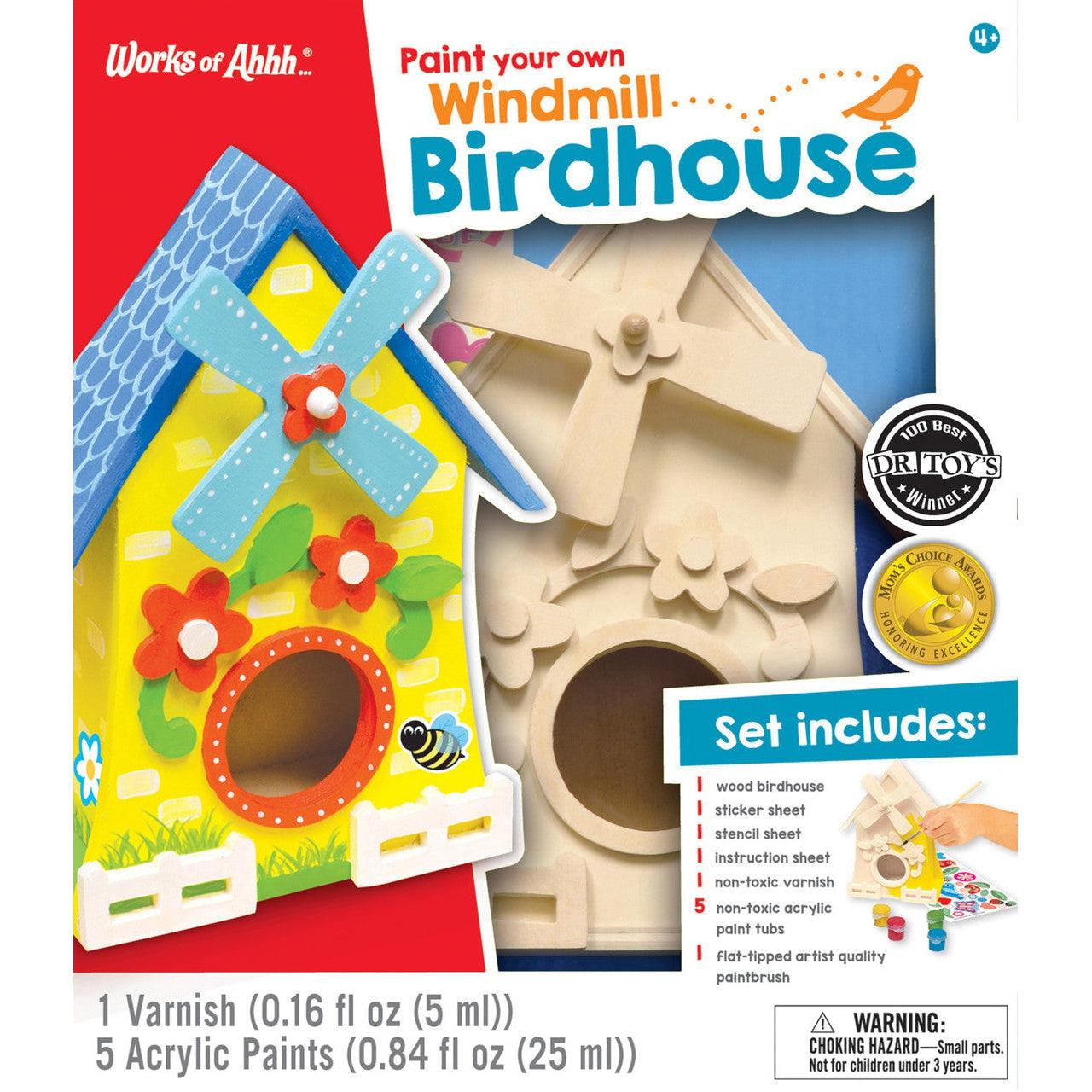 Classic Wood Paint Kit - Windmill Birdhouse