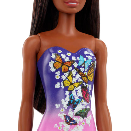 Barbie Beach Doll Dark Hair with Purple Pink Suit