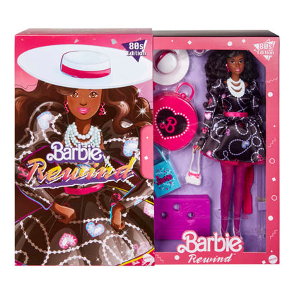 Barbie Doll Rewind, Black Hair, 80s Sophisticated Style