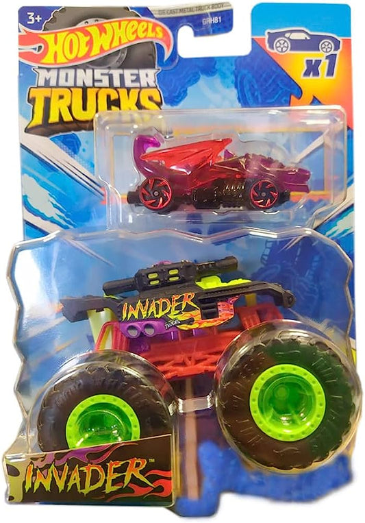 Hot Wheels Monster Trucks - Invader and Dragon Blaster