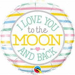 18" Moon and Back Foil Balloon