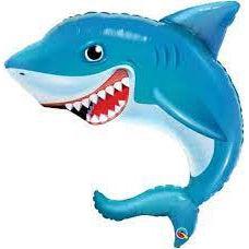 36" Smilin Shark Foil Balloon