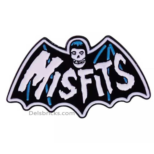 Misfits Crimson Skull Bat Enamel Pins