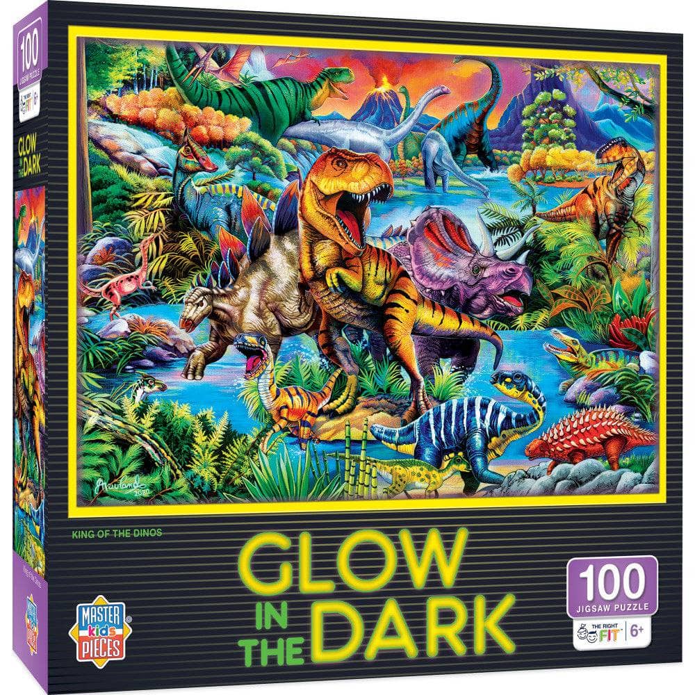Glow in the Dark - King of the Dinos 100 Piece Jigsaw Puzzle