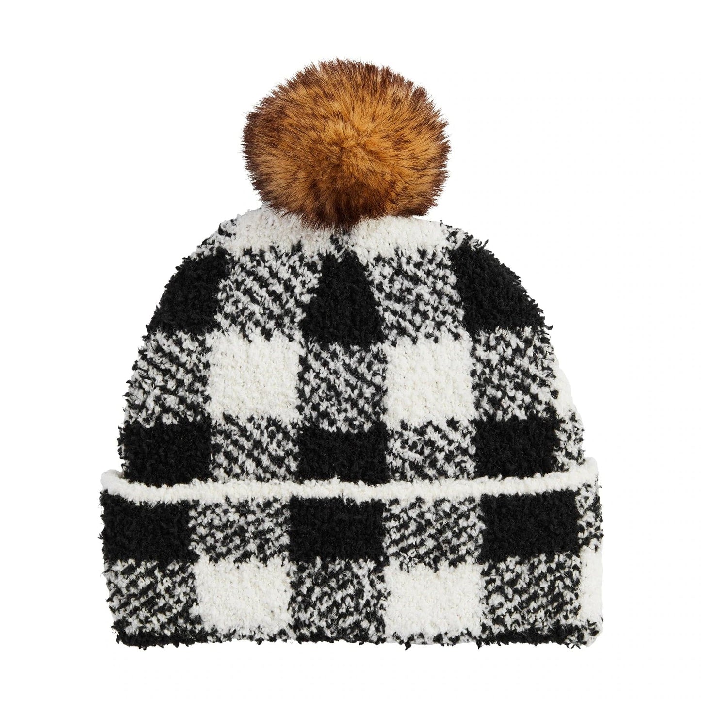 Chenille Beanie Check