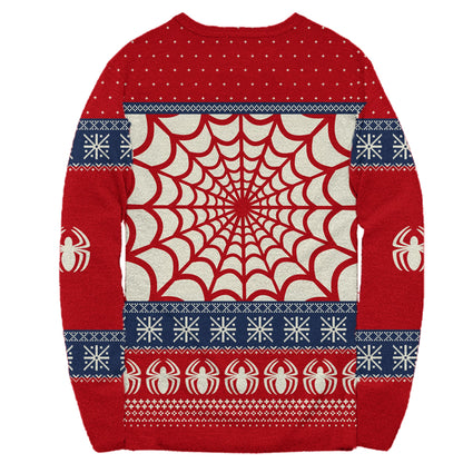 Marvel Spider-Man Symbol Offcially Licesned Adult Holiday Ugly Christmas Sweater