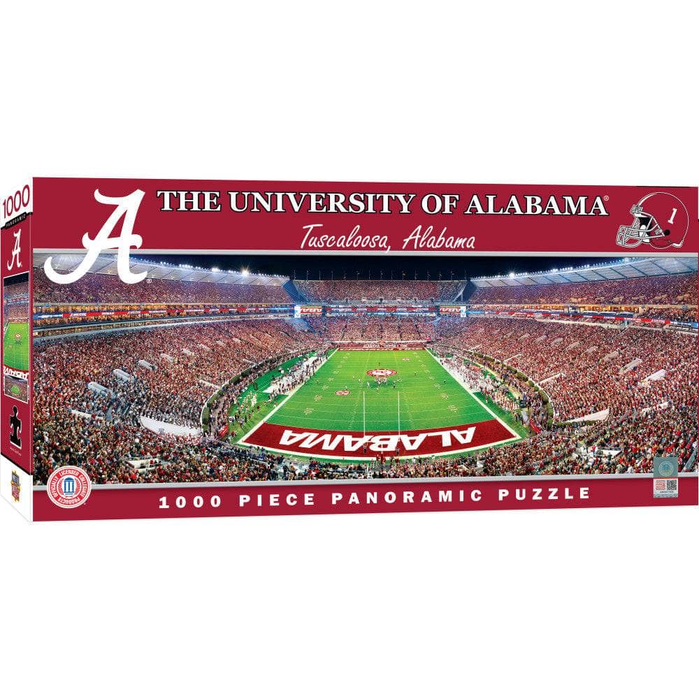 Alabama Crimson Tide - 1000 Piece Panoramic Jigsaw Puzzle - End View