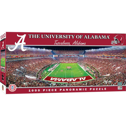 Alabama Crimson Tide - 1000 Piece Panoramic Jigsaw Puzzle - End View