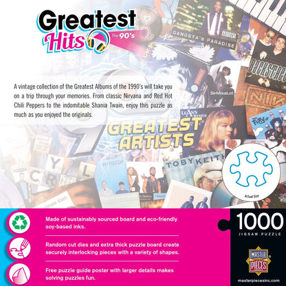 Greatest Hits - 90's Artists 1000 Piece Jigsaw Puzzle