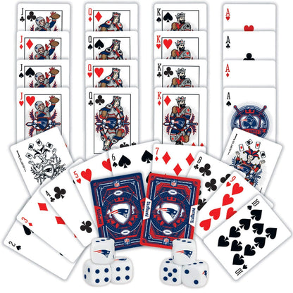 New England Patriots - 2-Pack Playing Cards & Dice Set