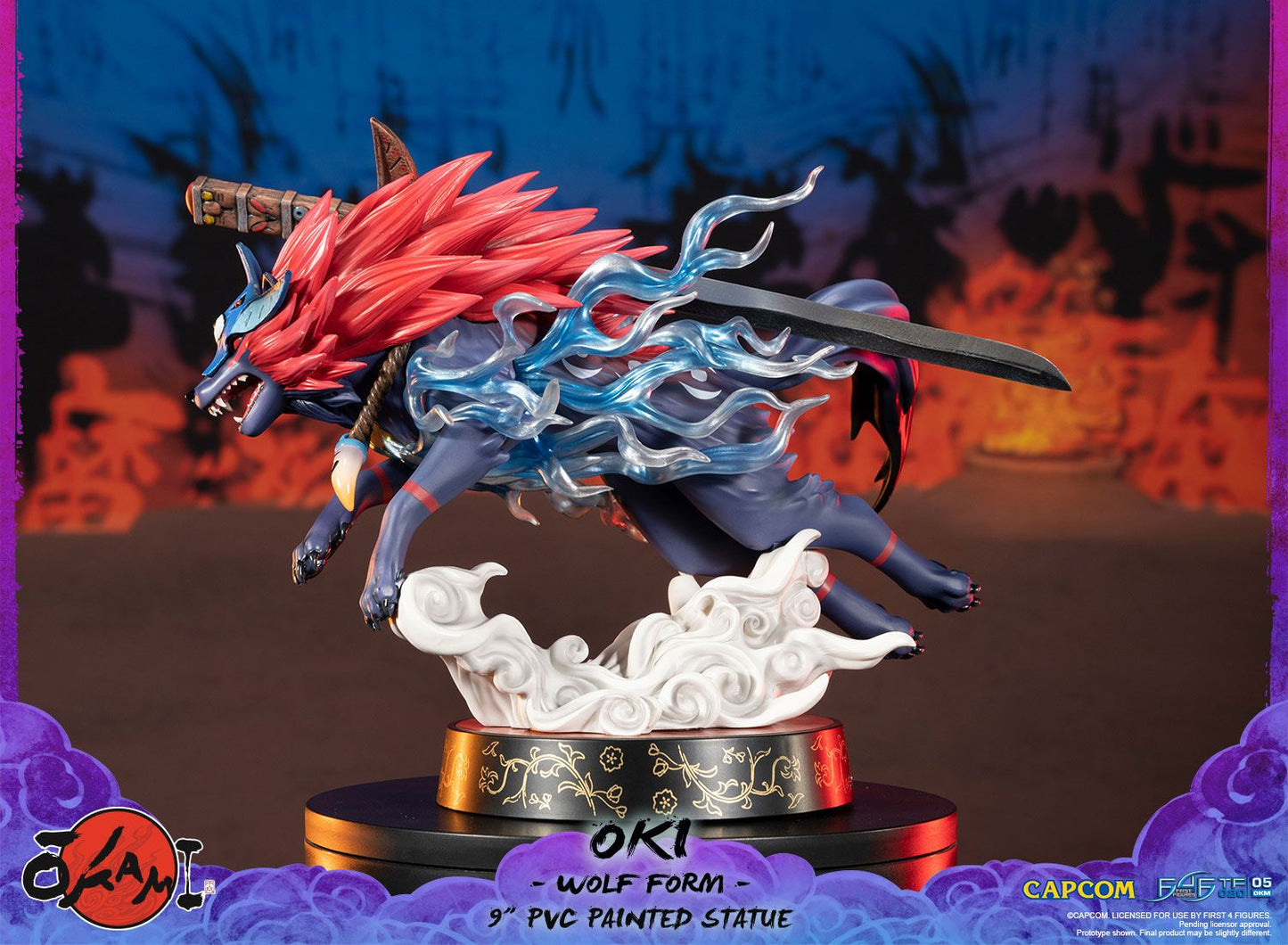 Okami – Oki Wolf Form Figure | First 4 Figures | Capcom Gaming Collectible