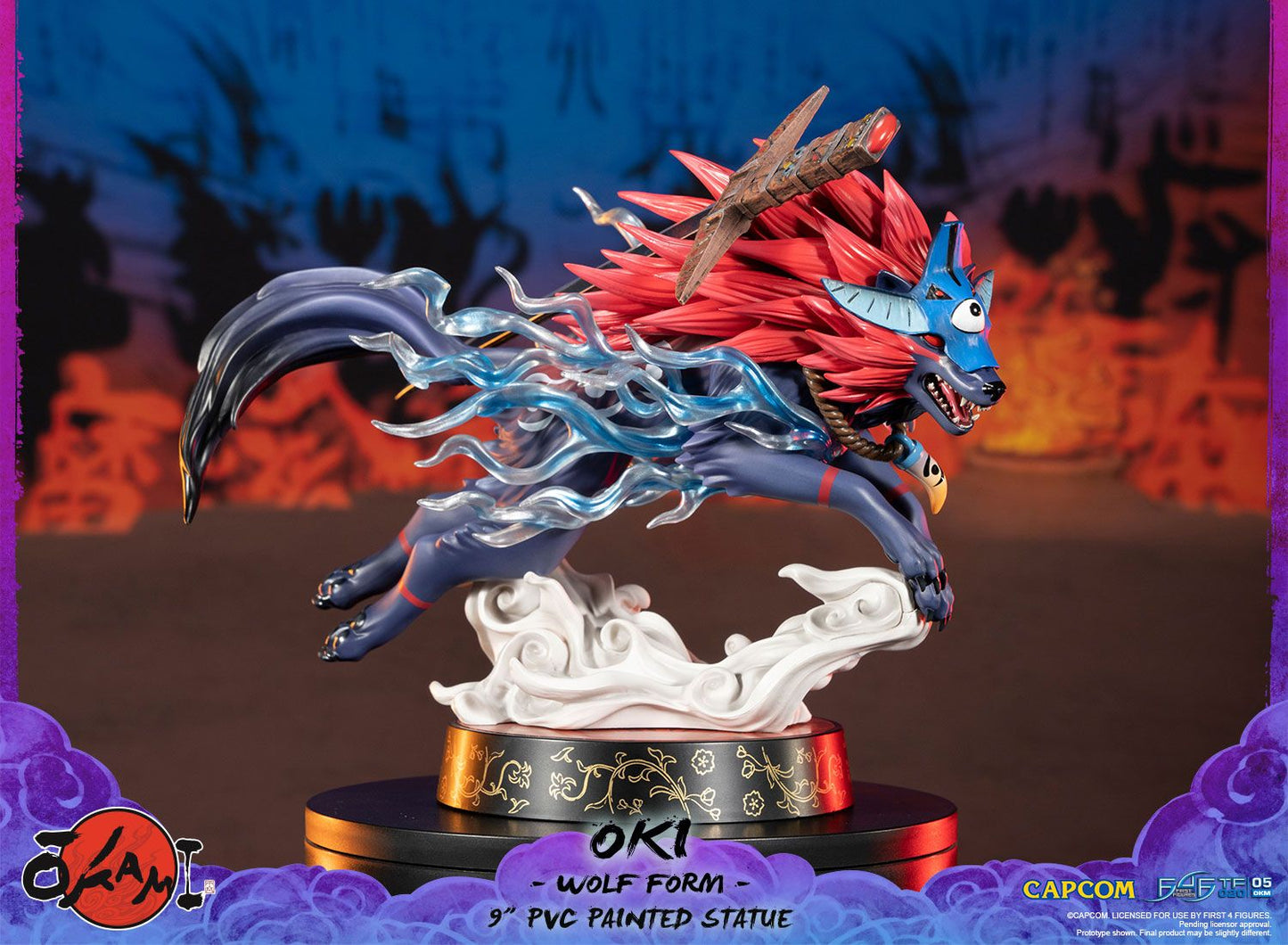 Okami – Oki Wolf Form Figure | First 4 Figures | Capcom Gaming Collectible