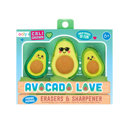 Avocado Love Erasers & Sharpener