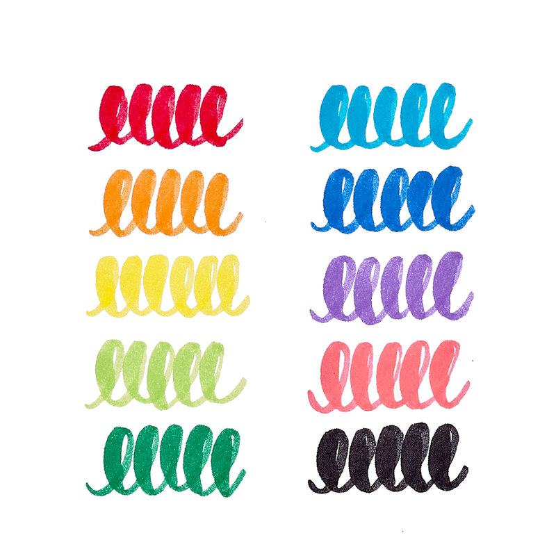 Big Bright Brush Markers Set of 10