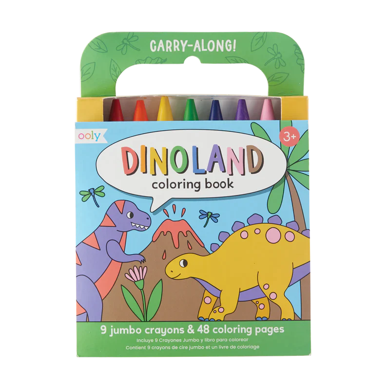 Carry Along Crayon & Coloring Book Kit - Dinoland