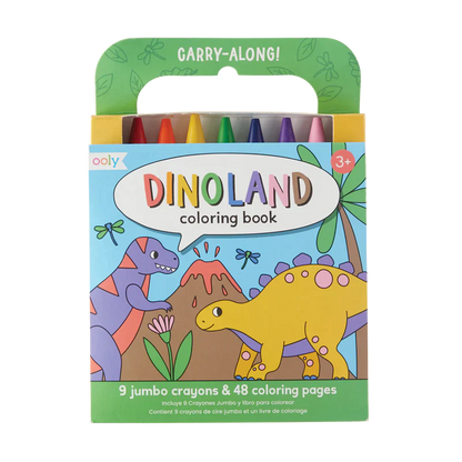 Carry Along Crayon & Coloring Book Kit - Dinoland