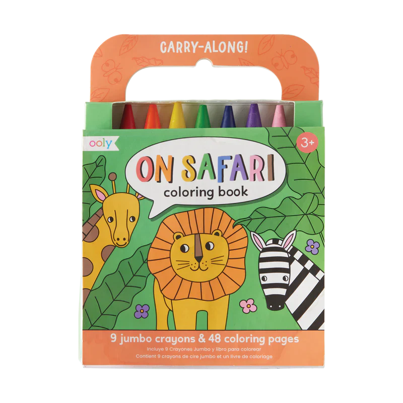 Carry Along Crayon & Coloring Book Kit-On Safari