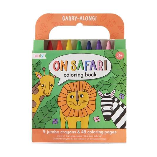 Carry Along Crayon & Coloring Book Kit-On Safari