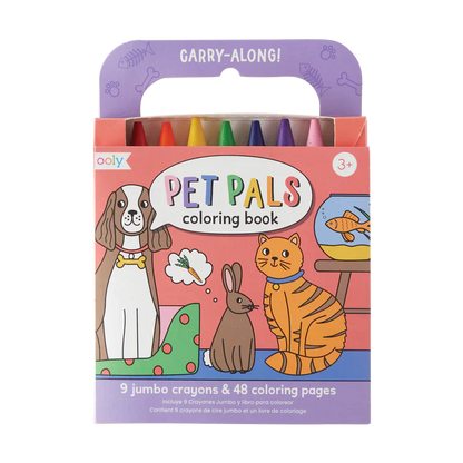 Carry Along Crayon & Coloring Book Kit-Pet Pals