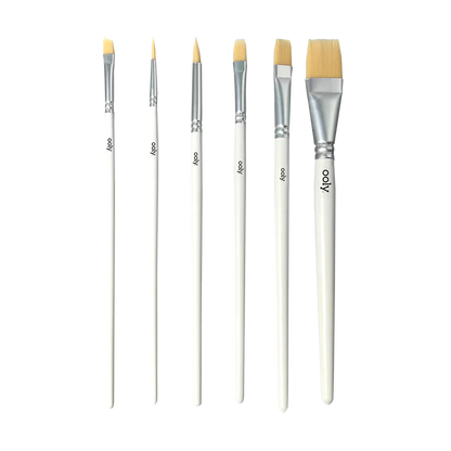 Chroma Blends Watercolor Paint Brushes - Set of 6