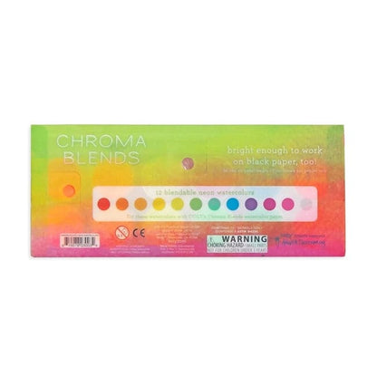 Chroma Blends Watercolor Paint Set - Neon