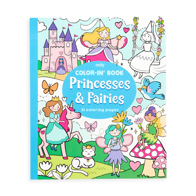 Color In Book - Princess & Fairies