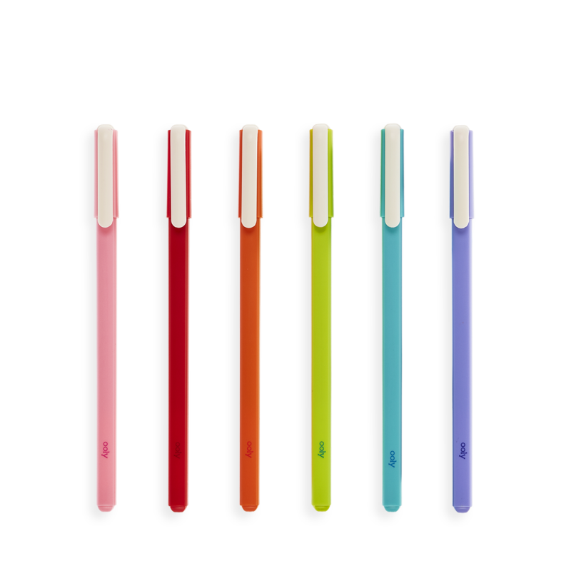 Fine Line Colored Gel Pens - Set of 6