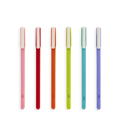 Fine Line Colored Gel Pens - Set of 6