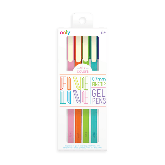 Fine Line Colored Gel Pens - Set of 6