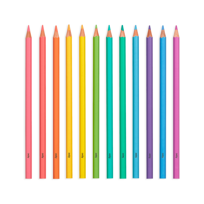 Pastel Hues Colored Pencils - Set of 12