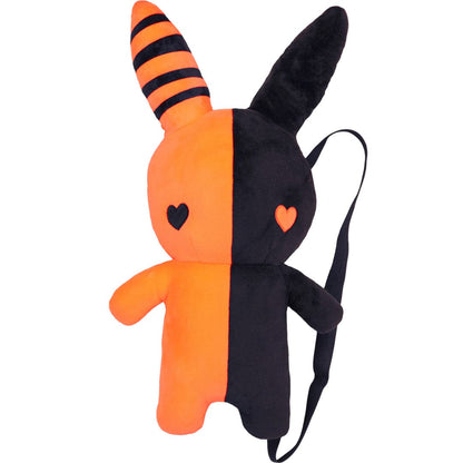 Rabbit Plush Backpack (20" ORANGE/BLACK)