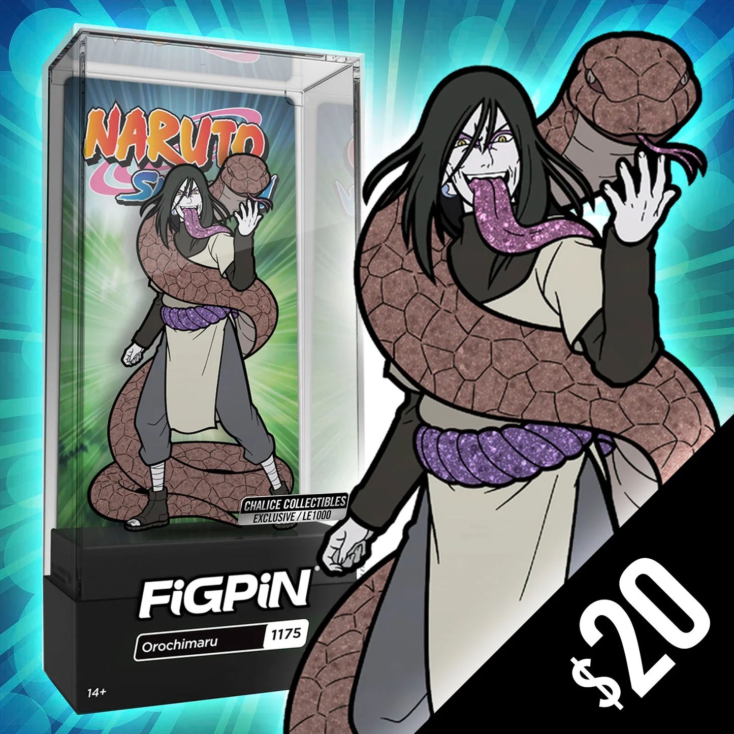 FiGPiN – Chalice Collectibles Exklusiv: Naruto Shippuden: Orochimaru (LE 1000 – Glitzer) #1175