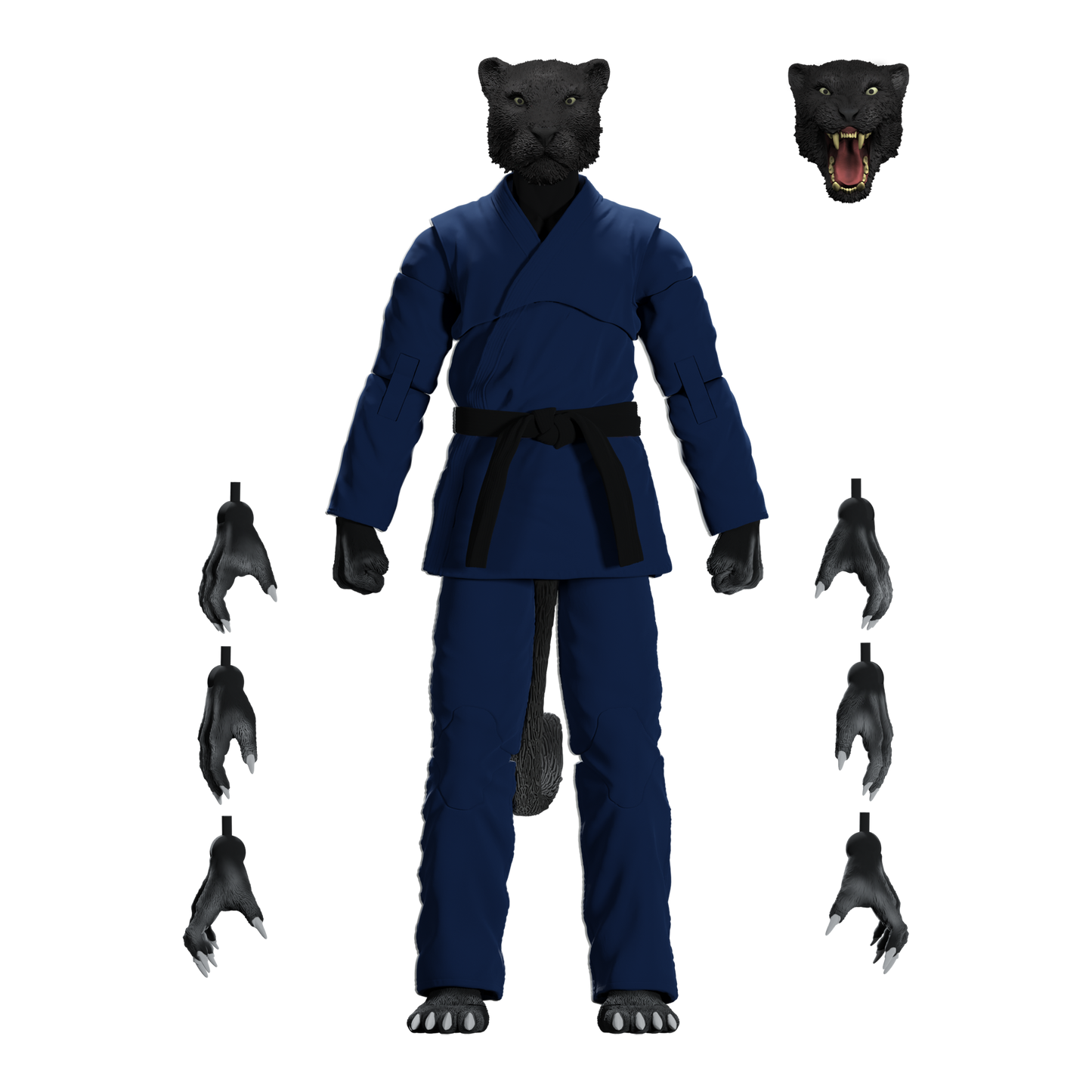 Zoo Jitsu Fighters Paulo the Panther Action Figure