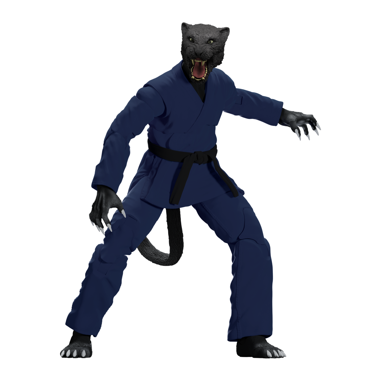 Zoo Jitsu Fighters Paulo the Panther Action Figure