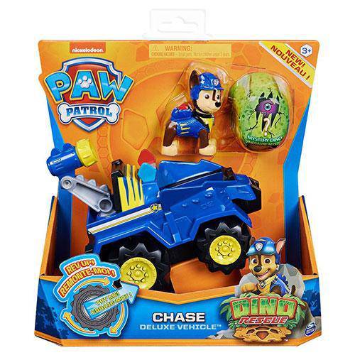 PAW Patrol Dino Rescue Deluxe Rev-Up Vehicle and Figure - Chase