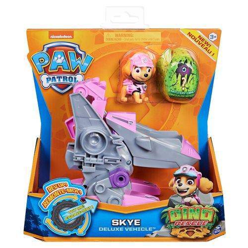 PAW Patrol Dino Rescue Deluxe Rev-Up Vehicle and Figure - Skye