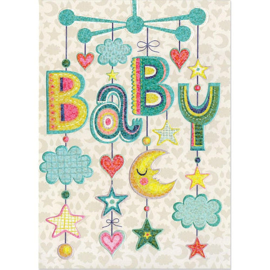 Baby Mobile Embossed and Foil Card