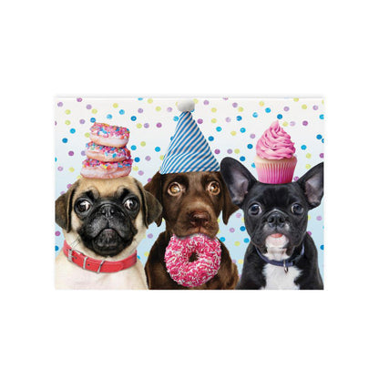 Celebrating Dogs Glitter Birthday Card