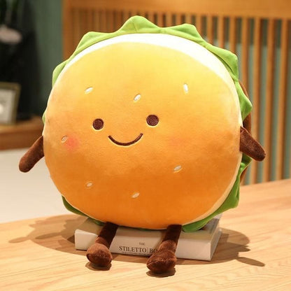 Gigantic Plumpy Hamburger-kun and Macaroon-chan Plushies Collection