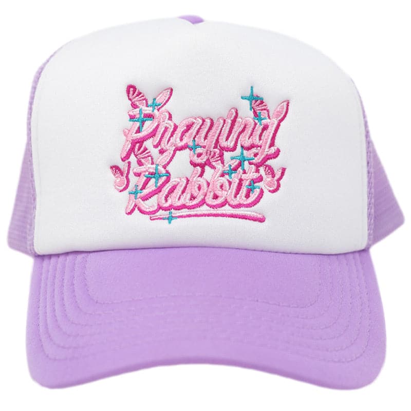 Praying Rabbit Trucker Hat (LAVENDER)