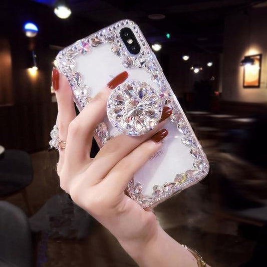 Transparent Jeweled iPhone Case