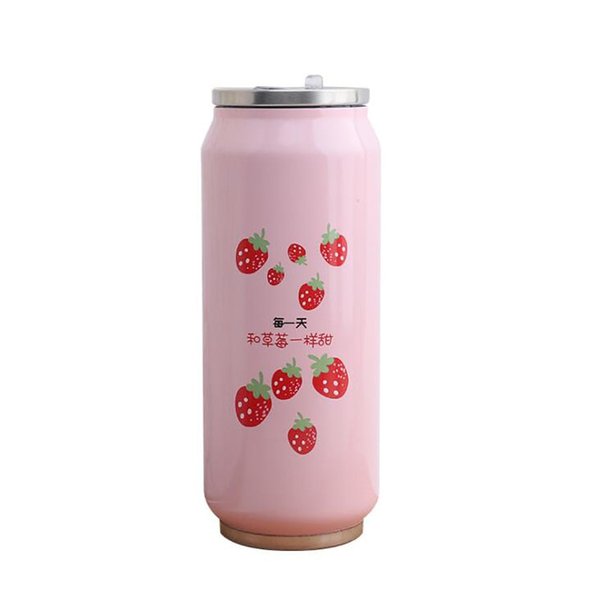 Isolierte Erdbeer-Wasserflasche